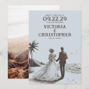 Strand Paar Save the Date