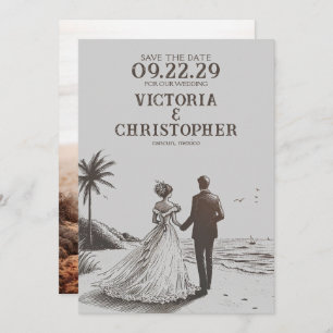 Strand Paar Save the Date