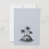 Strand Paar Voedsel Keuzen RSVP Kaartje (Achterkant)