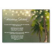 Strand Palm Tree Bruiloft Receptie + Hotel Kaarten (Voorkant)