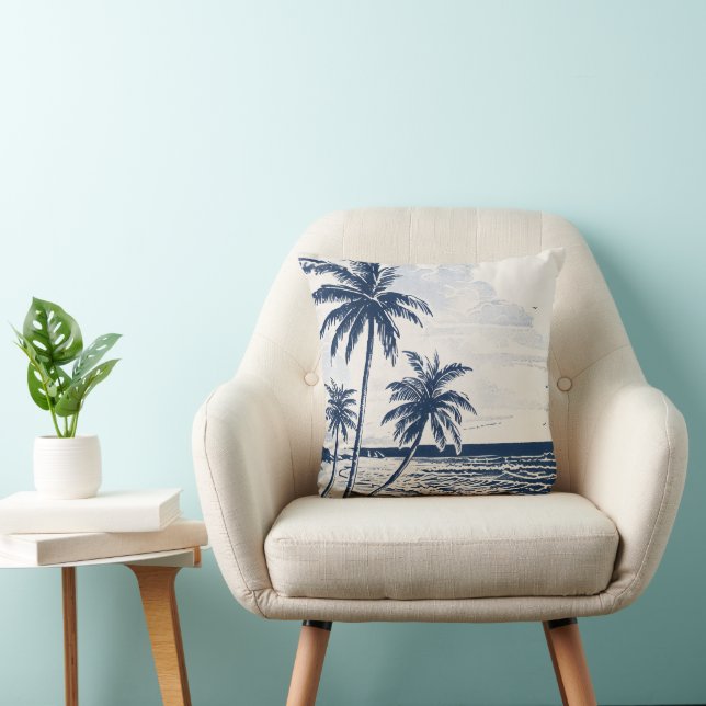 Strand Palm Tree Decoratieve Kussen (Stoel)