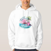 Strand Palm Tree Mountain Uitzicht avontuur wacht Hoodie (Voorkant)