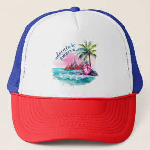 Strand Palm Tree Mountain Uitzicht avontuur wacht Trucker Pet