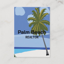 Strand Palm Tree Realtor Beach Visitekaartje
