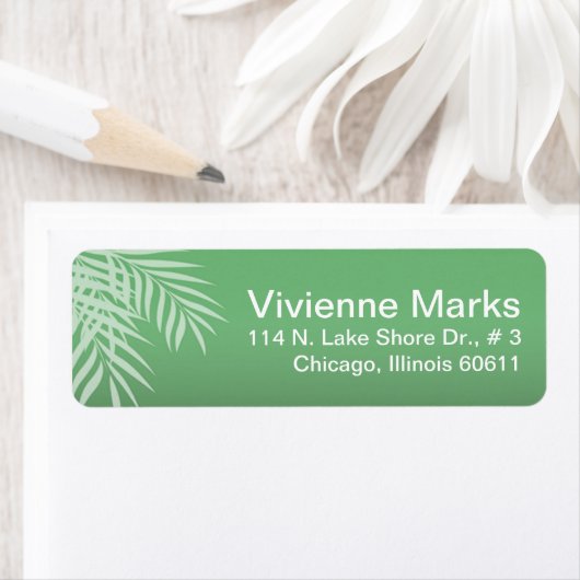 Strand Palm Tree Silhouet | jade Etiket (Insitu)