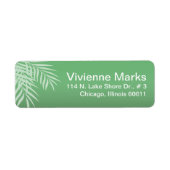 Strand Palm Tree Silhouet | jade Etiket (Voorkant)