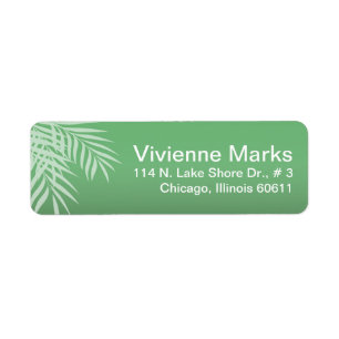 Strand Palm Tree Silhouet   jade Etiket