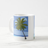 Strand Palm Tree Vakantie Beach House Koffiemok (Voorkant links)