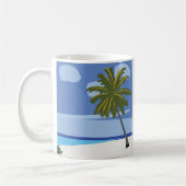 Strand Palm Tree Vakantie Beach House Koffiemok (Links)