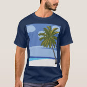Strand Palm Tree Vakantie Prachtige stranden T-shirt (Voorkant)