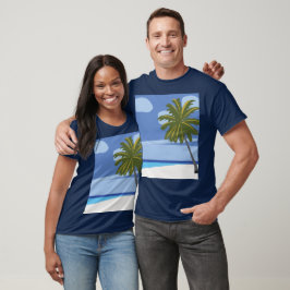 Strand Palm Tree Vakantie Prachtige stranden T-shirt