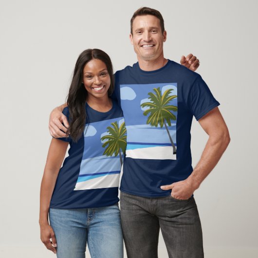 Strand Palm Tree Vakantie Prachtige stranden T-shirt (Unisex)