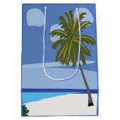 Strand Palm Tree vakantie strand Medium Cadeauzakje (Achterkant)