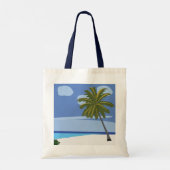Strand Palm Tree vakantie strand Tote Bag (Achterkant)