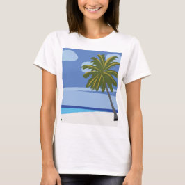 Strand Palm Tree Zomer Vakantie Strand T-shirt