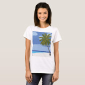 Strand Palm Tree Zomer Vakantie Strand T-shirt (Voorkant volledig)