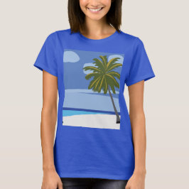 Strand Palm Tree Zomer Vakantie Strand T-shirt