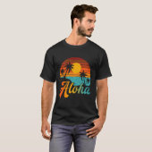  Strand Palm Trees Aloha Hawaii Familie Vacat T-shirt (Voorkant volledig)