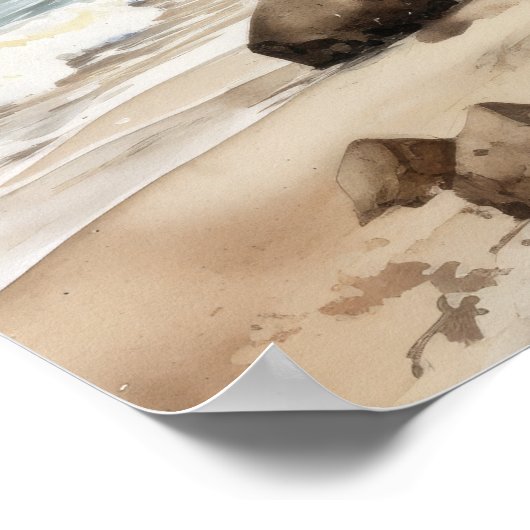 Strand Palm Trees Art Print Poster (Hoek)