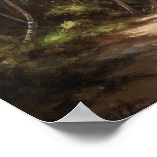 Strand Palm Trees Art Print Reisposter (Hoek)