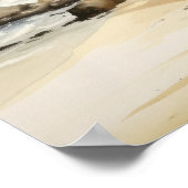 Strand Palm Trees Art Print Reisposter (Hoek)