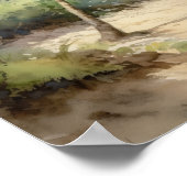 Strand Palm Trees Art Print Reisposter (Hoek)