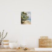 Strand Palm Trees Art Print Reisposter (Keuken)