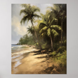 Strand Palm Trees Art Print Reisposter