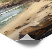 Strand Palm Trees Art Print Reisposter (Hoek)