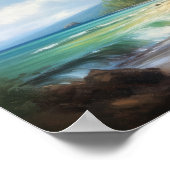 Strand Palm Trees Art Print Reisposter (Hoek)