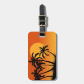 Strand Palm Trees bagagelabel (Voorkant verticaal)