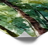 Strand Palm Trees Bruiloft Welkom Zitkaart Poster (Hoek)
