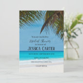 Strand Palm Trees Oceaan Tropisch Vrijgezellenfees Kaart (Staand voorkant)