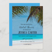 Strand Palm Trees Oceaan Tropisch Vrijgezellenfees Kaart (Voorkant / Achterkant)