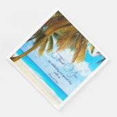 Strand, Palm Trees Ocean Wedding Servet (Hoek)