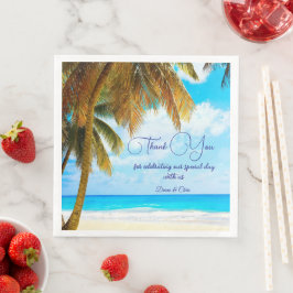 Strand, Palm Trees Ocean Wedding Servet