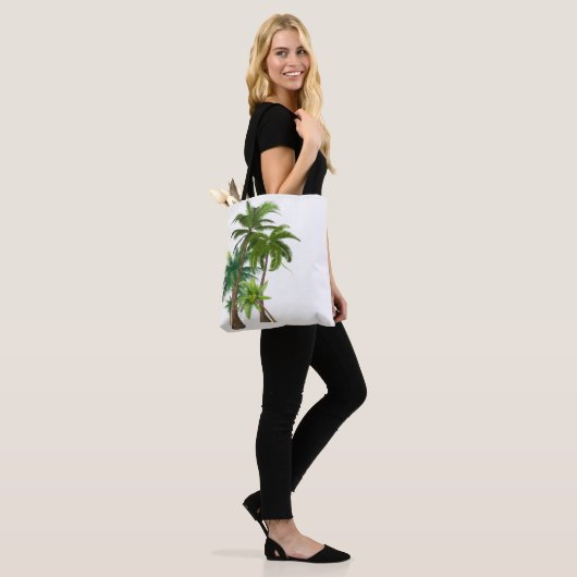 Strand Palm Trees Ocean Wedding Tote Bag (Op model)