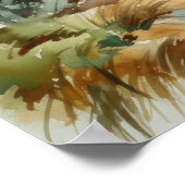 Strand Palm Trees Waterverf Art Print Poster (Hoek)