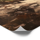 Strand Palm Trees Waterverf Art Print Poster (Hoek)