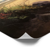 Strand Palm Trees Waterverf Art Print Poster (Hoek)