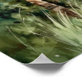 Strand Palm Trees Waterverf Art Print Poster (Hoek)