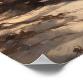 Strand Palm Trees Waterverf Art Print Poster (Hoek)