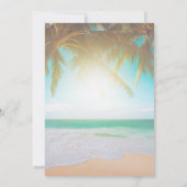 Strand,Palm,Zon,Snoer Licht Script Ontvangst  Kaart (Achterkant)