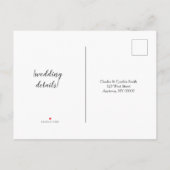 Strand palmblad bruiloft rsvp briefkaarten (Achterkant)