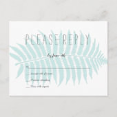 Strand palmblad bruiloft rsvp briefkaarten (Voorkant)