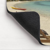 Strand, palmbomen en ligstoel muismat (Hoek)