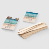 Strand palmbomen tropische bruiloft programma fans handwaaier (Niet-gemonteerd)