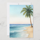 Strand Palmboom Jongens Baby Shower Kaart (Achterkant)