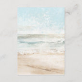 strand palmen QR code bruiloft informatie kaart (Achterkant)