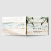 Strand palmen tropische zomer bruiloft gastenboek (Volledig)